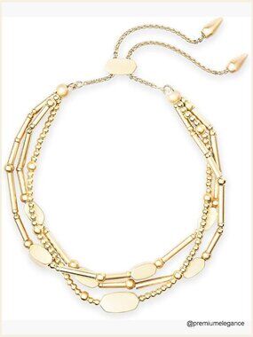 Kendra Scott Chantal beaded gold link bracelet for women